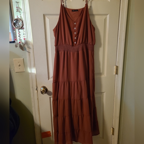 Women's Casual Summer Dress Spaghetti Strap Sleeveless High Waist Beach Maxi - Picture 4 of 5